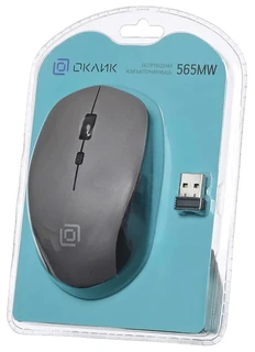 Мышь беспроводная OKLICK 565MW Matte Black-Grey USB 