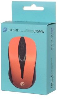 Купить Мышь беспроводная OKLICK 675MW Orange USB / Народный дискаунтер ЦЕНАЛОМ