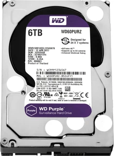 Жесткий диск 3.5" Western Digital Video Purple 6TB (WD60PURZ) 