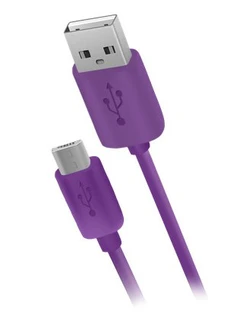 Дата кабель Nobby Practic 015-001, USB-microUSB, 3 м, 1A, фиолетовый