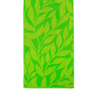 Полотенце махровое 50*90 GREENERY COLOR цв.10000/зел.листья Дон. Мануфактура 360гр.