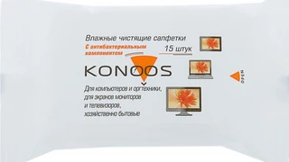 Чистящие салфетки влажные Konoos KSN-15