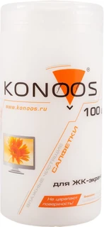 Чистящие салфетки влажные Konoos KBF-100 для ЖК-экранов, 100шт