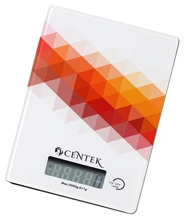 Весы кухонные CENTEK CT-2457 зеленый чай, до 5 кг, точность 1г, стекло, тарокомпенсация