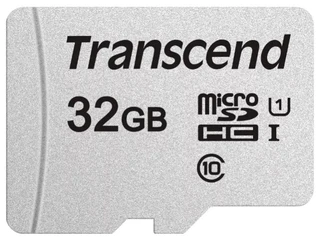 Карта памяти microSDHC Transcend Class 10 UHS-1 U1, 32GB + SD адаптер (TS32GUSD300S-A) 