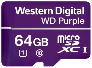 Карта памяти MicroSDXC 64Gb Class 10 UHS WD WDD064G1P0A Purple 100/60 Мб/сек