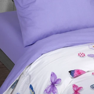 Комплект постельного белья АРТПОСТЕЛЬ De Luxe Баттерфляй, 2 спальный, поплин, наволочки 70х70 см 