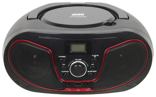 Аудиомагнитола Hyundai H-PCD160, черный/синий, 4Вт, CD/MP3, FM, USB/SD, дисплей, питание от сети 