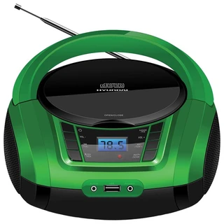 Магнитола Hyundai H-PCD360 черный/зеленый