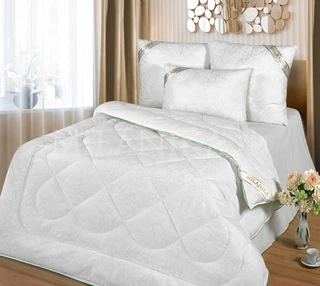 Одеяло Миланика Бамбук Премиум Лайт/поплин-жаккард 1.5-спальное, 140х205 см 