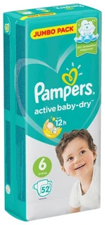 Подгузники Pampers Active Baby Extra Large (13-18кг) Джамбо 52 шт 