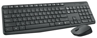 Комплект (клавиатура + мышь) беспроводной Logitech MK235 Wireless Keyboard and Mouse Black USB 