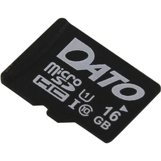 Карта памяти MicroSD 16Gb Class 10 Dato DTTF016GUIC10, без адаптера 