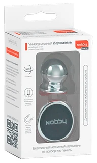 Держатель для телефона Nobby Practic NBP-PH-01-01, универсальный, магнитный, на стекло и панель, 3М скотч 