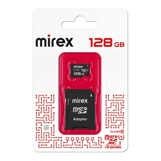Карта памяти MicroSD Mirex (13613-AD10S128) 128Гб 