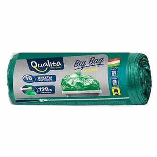 Пакеты для мусора Qualita 120л.10шт.