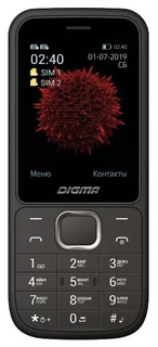Сотовый телефон Digma Linx C240 черный/серый 