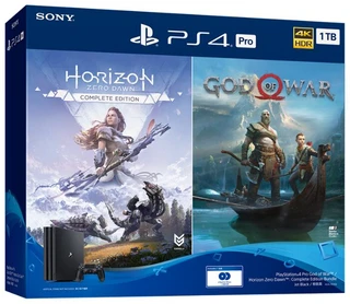 PlayStation 4 Pro 1Tb G Black+Horizon Zero Dawn/God Of War 