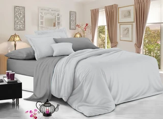 Комплект постельного белья Миланика Цветные сны Муссон, 1.5 спальный, сатин, наволочки 70х70 см