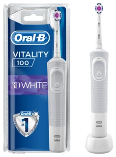 Зубная щетка электрическая Oral-B Vitality 3D White 100 белый 