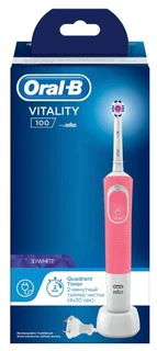 Зубная щетка электрическая Oral-B Vitality 3D White 100 розовый 