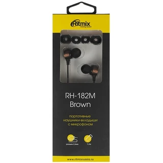 Наушники Ritmix RH-182M Brown 