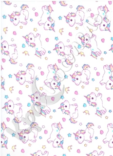 Единорожки (розовый), пеленка детская многоразовая, фланель (хлопок 100%) 122 х 95