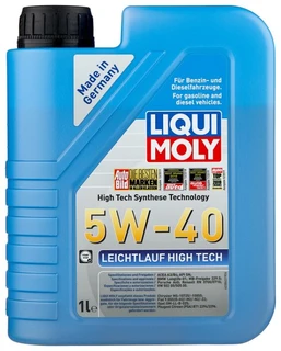 Моторное масло LIQUI MOLY Leichtlauf High Tech 5W-40 1 л 