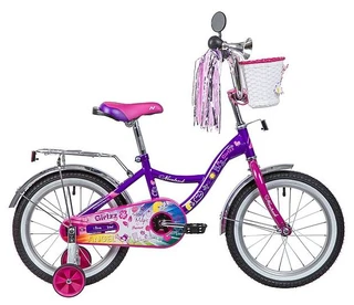 Велосипед Novatrack Little Girlzz 16", фиолетовый 