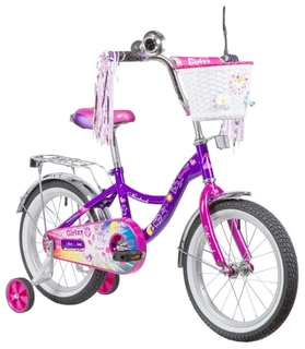 Велосипед Novatrack Little Girlzz 16", фиолетовый 