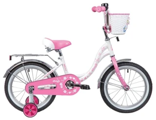 Велосипед 14" Novatrack Butterfly белый/розовый