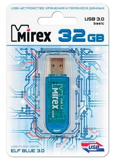 Флэш накопитель Mirex ELF USB 3.0 32GB Blue (13600-FMUBLE32) 