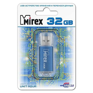 Флэш накопитель Mirex UNIT 32GB Aqua (13600-FMUAQU32) 