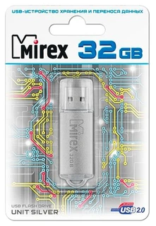 Флэш накопитель Mirex UNIT 32GB Silver (13600-FMUUSI32) 