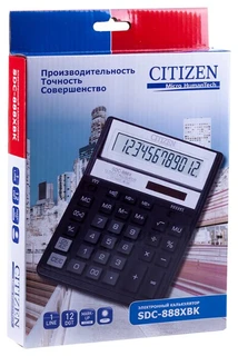 Калькулятор бухгалтерский Citizen SDC-888XBK 