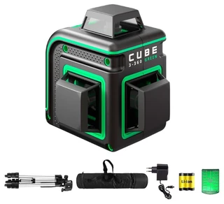 Лазерный нивелир Ada Cube 3-360 GREEN Professional Edition 