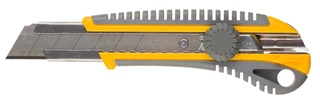 Нож STAYER "PROFI" механический фиксатор, двухкомпонентный корпус, 25мм