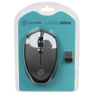 Мышь беспроводная OKLICK 488MW USB серый 