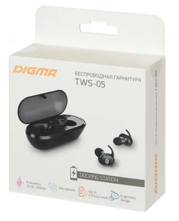 Беспроводные наушники DIGMA TWS-05 Touch 