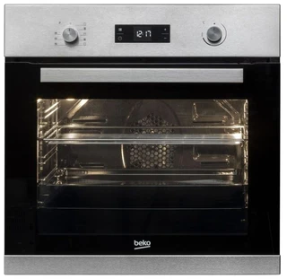Электрический духовой шкаф BEKO BDE22300X независимый, гриль, конвекция, 71л, поворотные, утапливаемые, дисплей серебристый 