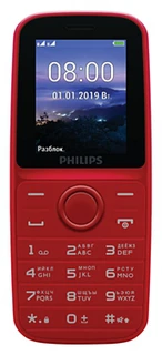 Сотовый телефон Philips Xenium E109 красный 
