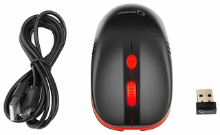 Мышь беспроводная Gembird MUSW-350 Black-Red USB 