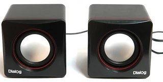 Колонки 2.0 Dialog Colibri AC-04UP, черный/красный 