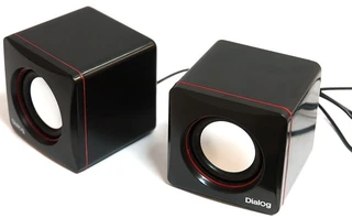 Колонки 2.0 Dialog Colibri AC-04UP, черный/красный 