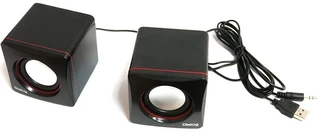 Колонки 2.0 Dialog Colibri AC-04UP, черный/красный 