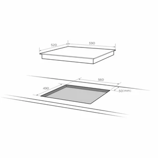 Электрическая варочная панель Midea MCH64140, черный 