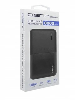 Внешний аккумулятор (Power Bank) 8000mAh DENN DPB8000 