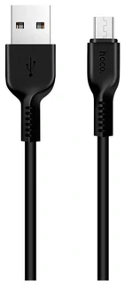 Кабель hoco X20 Flash USB-A 2.0 - micro USB, 2 м, 2.4 A, черный 