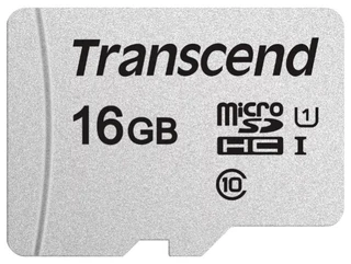Карта памяти microSDHC Transcend U1 16GB + SD adapter (TS16GUSD300S-A) 