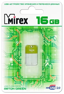 Флеш накопитель Mirex ARTON 16GB Green (13600-FMUAGR16) 